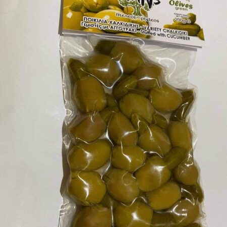 Ελιές πράσινες  γεμιστές με αγγουράκι